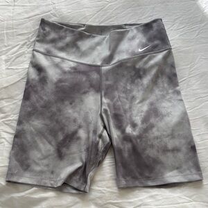 Nike Black and Gray Dye Bike Shorts